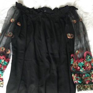 Lottie Embellished Off the Shoulder Dress